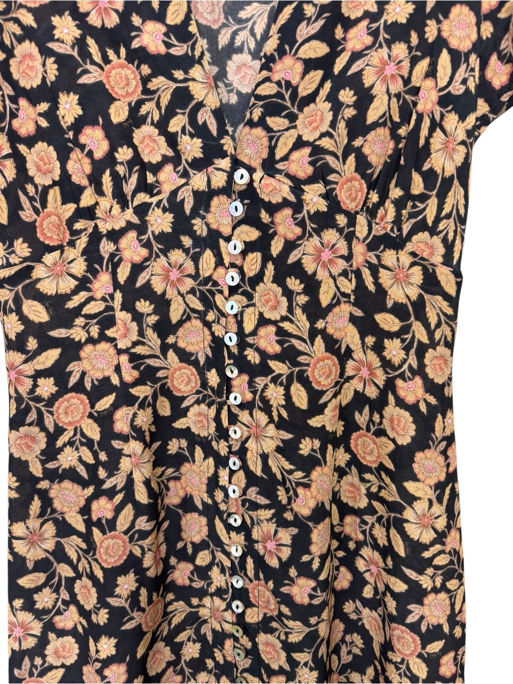 Realisation Par Monica Silk Midi Dress Fantasy Size Small - Picture 6 of 9